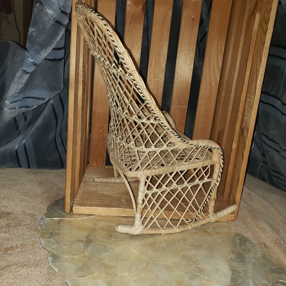 Wicker Doll Rocking Chair - Picture 2 of 7